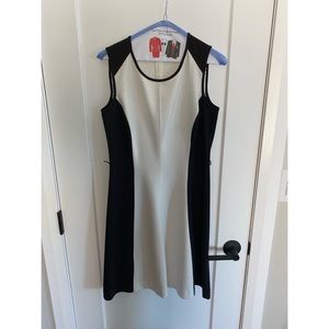 New York and Company Black and White Sleeveless Dress